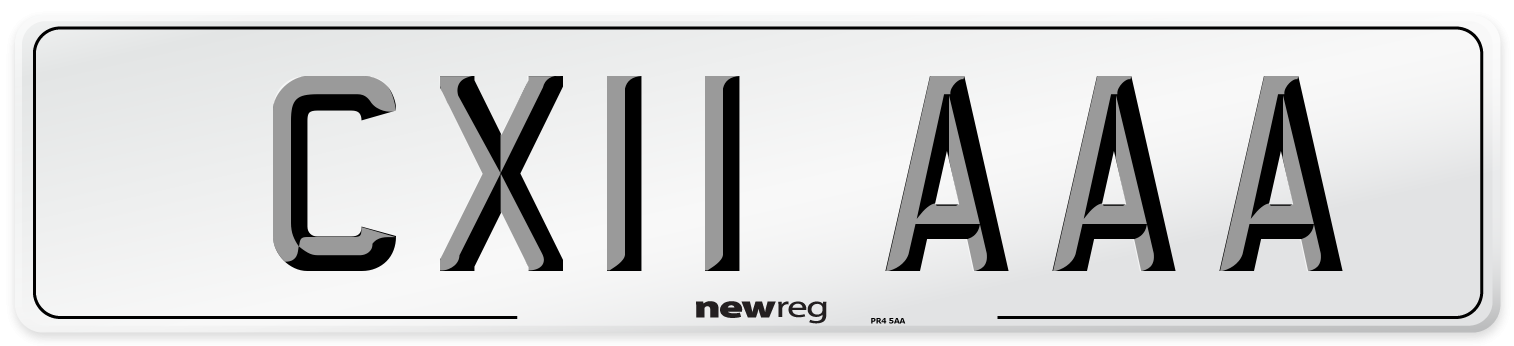CX11 AAA Number Plate from New Reg